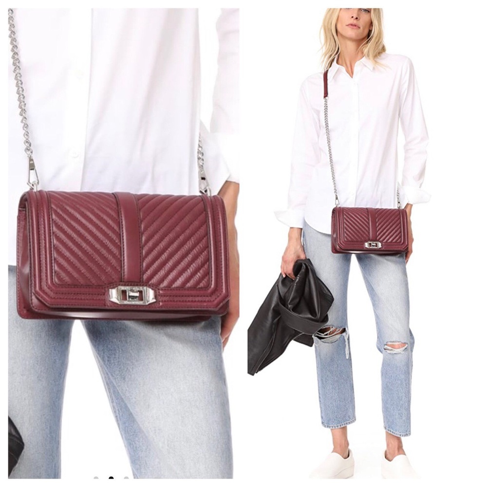 Rebecca Minkoff Chevron Quilted Love Crossbody
